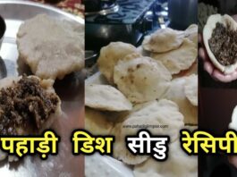 siddu sidde pahadi recipe in hindi uttarakhand himachal