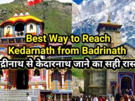 badrinath to kedarnath distance hindi