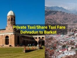 देहरादून से बड़कोट टैक्सी किराया | Dehradun to Barkot Taxi Fare 2026 (Complete Guide)